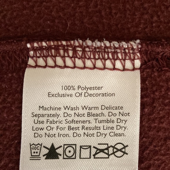Eddie Bauer; Polartec Fleece Jacket; Burgundy; - Picture 4 of 5